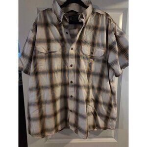 Carhartt mens casual short sleeve button down 2XL